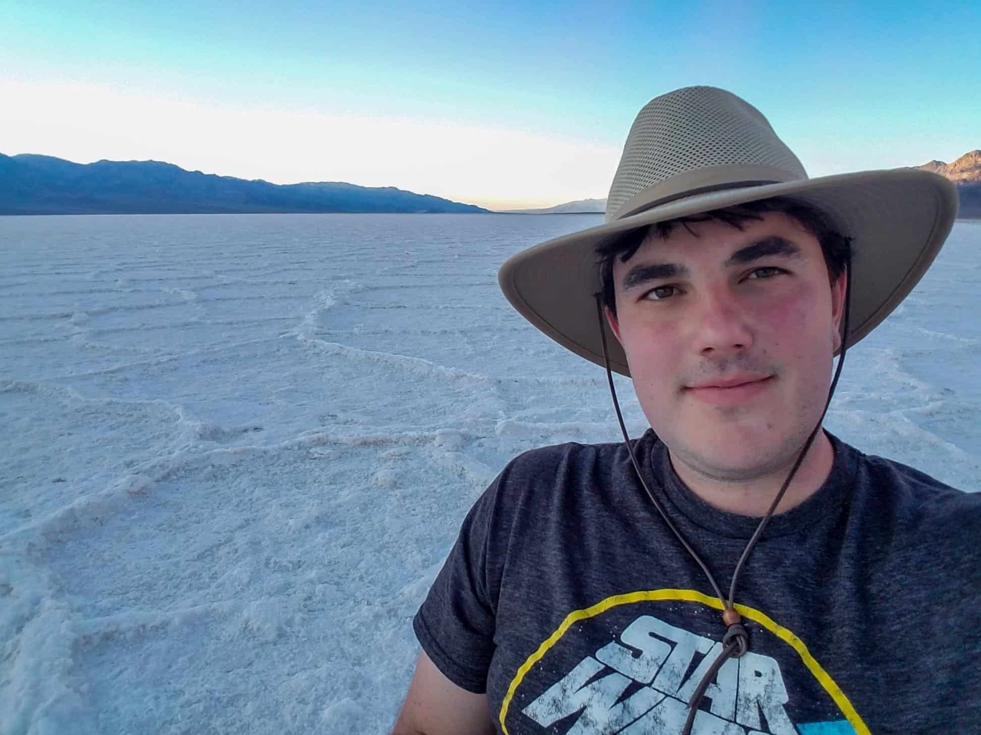  John Trammell at Badwater Basin, Death Valley  