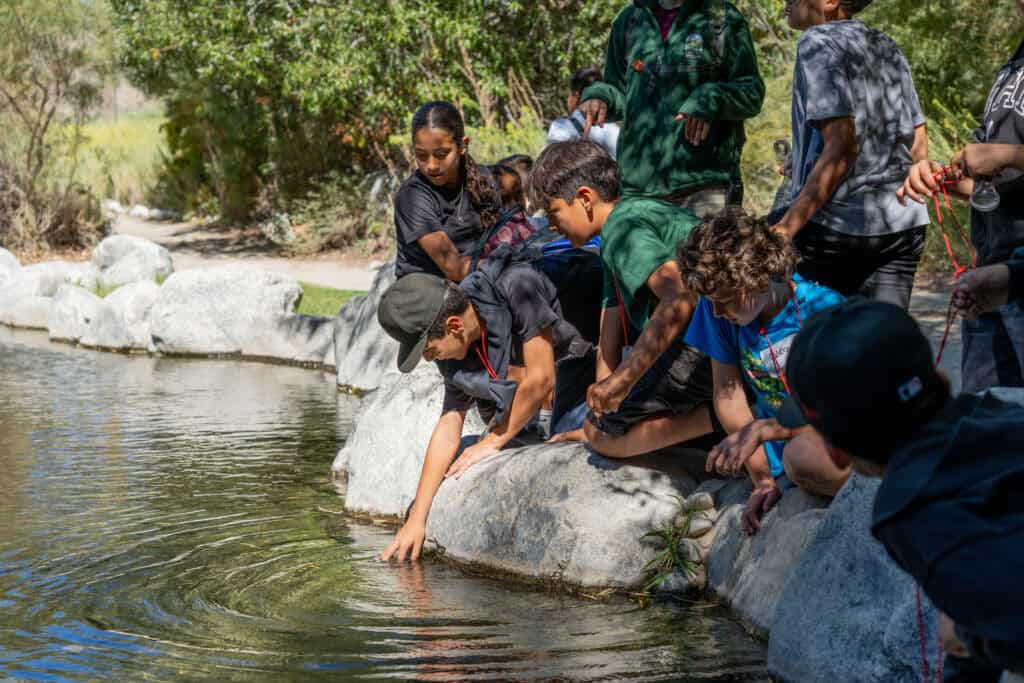 Students participate in the Outdoor Discovery Program at Whitewater Preserve