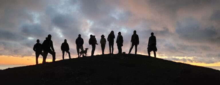 Full Moon Hike with Group of Hikers